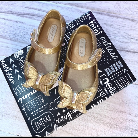 Mini Melissa Gold Glitter Butterfly - Picture 3 of 5